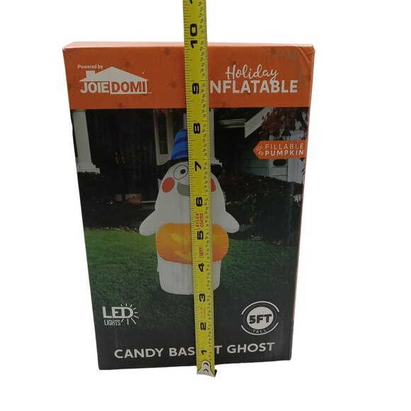 Halloween Candy Basket Ghost Inflatable 5 Foot LED Lights Outdoor Yard Decor - Picture 11 of 12